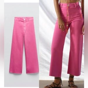 Zara pink marine jeans